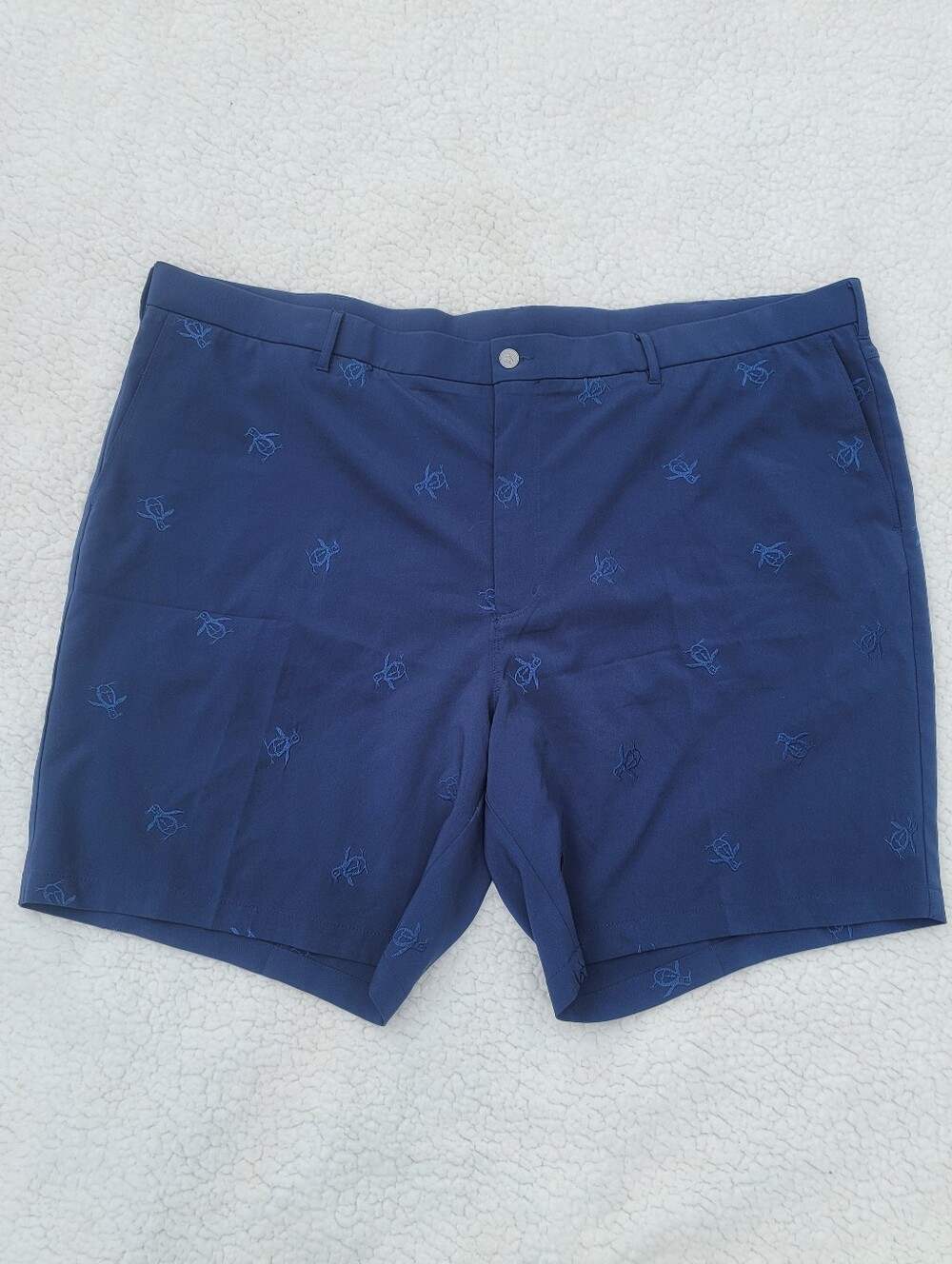 Original Penguin Golf Shorts Men's 50B Navy Blue Pete Embroidered Performance